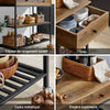 SoBuy FKW112-PF Desserte de Cuisine à Roulettes – Style Industriel, 2 Tiroirs, 2 Étagères, 60 kg, 100×45×93 cm