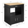 SoBuy FKW113-SCH Desserte Cuisine à roulettes Meuble Cuisine Rangement Desserte de Cuisine Plan de Travail Cuisine Buffet Cuisine Petit Meuble de Rangement Noir 75x46x83 cm