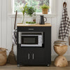 SoBuy FKW113-SCH Desserte Cuisine à roulettes Meuble Cuisine Rangement Desserte de Cuisine Plan de Travail Cuisine Buffet Cuisine Petit Meuble de Rangement Noir 75x46x83 cm