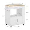 SoBuy FKW113-WN Desserte Cuisine à roulettes Meuble Cuisine Rangement Desserte de Cuisine Plan de Travail Cuisine Buffet Cuisine Petit Meuble de Rangement Blanc 75x46x83 cm