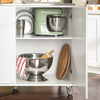 SoBuy FKW117-W Desserte à roulettes Îlot Central avec Plan de Travail INOX et 1 Tiroir, Chariot Mobile pour Cuisine ou Salle à Manger, Meuble de Cuisine avec Rangement 120 x 56 x 90 cm