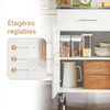 SoBuy FKW117-W Desserte à roulettes Îlot Central avec Plan de Travail INOX et 1 Tiroir, Chariot Mobile pour Cuisine ou Salle à Manger, Meuble de Cuisine avec Rangement 120 x 56 x 90 cm