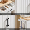 SoBuy FKW119-WN Desserte de Cuisine à roulettes avec Plateau en Bois de Caoutchouc, Meuble de Rangement de Cuisine, Meuble Plan de Travail Idéal pour Cuisine, Salle à Manger ou Restaurant 74x91x46 cm