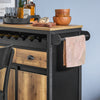 SoBuy FKW122-SCH Desserte de Cuisine à roulettes Chariot de Cuisine, 1 Porte-Bouteilles, 2 Tiroirs et 2 Portes