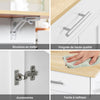 SoBuy FKW129-WN Îlot Central de Cuisine sur Roulettes, Plan Extensible 44→69cm, 2 Tiroirs & 2 Portes, Étagères Réglables, Chariot Mobile – 113x91cm, Blanc