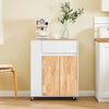 SoBuy FKW132-WN Desserte Cuisine avec Roues, pour Cuisine et Salle à Manger, Rangement Optimisé, Design Fonctionnel – L70×P40×H90 cm, Bois d’Hévéa, Blanc