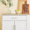 SoBuy FKW133-WN Îlot Central de Cuisine Mobile – Desserte à roulettes de Cuisine – Meuble de Cuisine avec Plan de Travail et Tiroir pour Salle à Manger ou Cuisine Extérieure, Blanc 99x40x85 cm