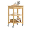 SoBuy FKW135-N Desserte Cuisine en Bambou Carbonisé – Chariot de Cuisine en Bois à Roulettes, Antibactérien, Résistant à l’Humidité, Sans Odeur, Idéal pour Cuisine, Maison & Salle à Manger 58×40×86 cm