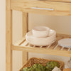 SoBuy FKW135-N Desserte Cuisine en Bambou Carbonisé – Chariot de Cuisine en Bois à Roulettes, Antibactérien, Résistant à l’Humidité, Sans Odeur, Idéal pour Cuisine, Maison & Salle à Manger 58×40×86 cm