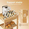SoBuy FKW135-N Desserte Cuisine en Bambou Carbonisé – Chariot de Cuisine en Bois à Roulettes, Antibactérien, Résistant à l’Humidité, Sans Odeur, Idéal pour Cuisine, Maison & Salle à Manger 58×40×86 cm