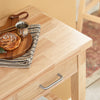 SoBuy FKW24-II-N Desserte de Cuisine à roulettes en Bois d’Hévéa – Chariot de Rangement avec 2 Tiroirs et 2 Étagères – Meuble Cuisine Compact 80x40x90 cm