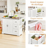 SoBuy FKW41-ST Desserte de Cuisine à roulettes Îlot Central avec Plan de Travail Extensible 2 Tiroirs et Étagères Réglables Chariot Mobile pour Cuisine ou Salle à Manger 130 x 46 (+ 25) x 91 cm