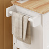 SoBuy FKW45-E-WN desserte Cuisine avec Prise, 75x37,6x86,5 cm, Cuisine et café | Avec casier à bouteilles et pieds interchangeables, desserte à roulettes cuisine avec plan de travail, MDF/PB