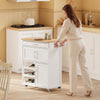 SoBuy FKW45-E-WN desserte Cuisine avec Prise, 75x37,6x86,5 cm, Cuisine et café | Avec casier à bouteilles et pieds interchangeables, desserte à roulettes cuisine avec plan de travail, MDF/PB