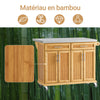 SoBuy FKW69-N Desserte de Cuisine à Roulettes avec Plan Extensible INOX 46→71cm, 2 Tiroirs et Étagères Réglables, Charge 100 kg – 115x46x92 cm, Naturel