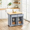 SoBuy FKW71-II-HG Ìlot Cuisine Mobile avec Plan Extensible – Gain de Place, Gris
