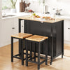 SoBuy FKW74-SCH Desserte Cuisine à roulettes Meuble Cuisine Rangement Petit Meuble de Cuisine Meuble Micro-Onde Meuble Cuisine Bas Plan de Travail Cuisine 100x60x94cm Noir