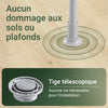 SoBuy FRG109-II-HG Tringle à Vêtements Télescopique, Portant à Vêtements Robuste, Penderie Ouverte Réglable avec Barres de Suspension pour Chambre, Dressing, Gris