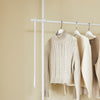 SoBuy FRG109-II-W Tringle à Vêtements Télescopique, Portant à Vêtements Robuste, Penderie Ouverte Réglable avec Barres de Suspension pour Chambre, Dressing, Blanc