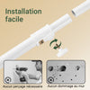 SoBuy FRG109-II-W Tringle à Vêtements Télescopique, Portant à Vêtements Robuste, Penderie Ouverte Réglable avec Barres de Suspension pour Chambre, Dressing, Blanc