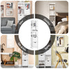 SoBuy FRG126-W Meuble Colonne de Salle de Bain Armoire Toilette Haute avec 4 étagères et 2 tiroirs 30x30x144 cm, Blanc