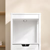 SoBuy FRG127-W Meuble Salle de Bain Commode – Petit Meuble Rangement avec 2 Paniers – Colonne Compacte pour Toilette en Bois, Armoire de Salle de Bain Moderne, Blanc, 30x89x30 cm