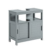 SoBuy FRG128-II-SG Meuble sous Lavabo Salle de Bain avec Portes Coulissantes - Meuble Salle de Bain et Meuble sous Vasque Compact Anti-Humidité - Rangement pour WC, Bois, 60x30x60cm, Gris