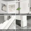 SoBuy FRG128-II-W Meuble sous Vasque avec 2 Portes Coulissantes – Découpe U Ajustable, Anti-Humidité, Blanc, 60×30×60 cm