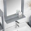 SoBuy FRG129-SG Armoire Murale Salle de Bain avec Miroir Meuble Haut Suspendu Étagère Murale de Rangement Compacte Idéal pour Salle de Bain, WC, Buanderie Gris Clair 40x49x10cm