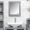 SoBuy FRG129-SG Armoire Murale Salle de Bain avec Miroir Meuble Haut Suspendu Étagère Murale de Rangement Compacte Idéal pour Salle de Bain, WC, Buanderie Gris Clair 40x49x10cm