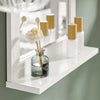 SoBuy FRG129-W Armoire Murale Salle de Bain avec Miroir Meuble Haut Suspendu Étagère Murale de Rangement Compacte Idéal pour Salle de Bain, WC, Buanderie Blanc 40x49x10cm