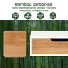 SoBuy FRG179-WN Boîte à thé en bois compartimentée – Tiroir de rangement capsules ou sachets de thé – Organisateur compact avec pieds antidérapants pour cuisine ou bureau 31×30×10cm