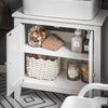 SoBuy FRG202-W Meuble sous lavabo Salle de Bain Meuble de Salle de Bain avec 2 Portes, Grand Espace de Rangement & découpe Siphon sous Vasque MDF, Blanc 60x62x30cm