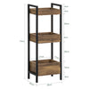 SoBuy FRG226-F Meuble Salle de Bain Rangement avec 3 paniers - Rangement Serviteur de Douche Étagère de Stockage Salle de Bain Petit Meuble WC Rangement 28x20x74 cm