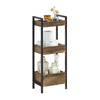 SoBuy FRG226-F Meuble Salle de Bain Rangement avec 3 paniers - Rangement Serviteur de Douche Étagère de Stockage Salle de Bain Petit Meuble WC Rangement 28x20x74 cm