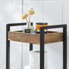 SoBuy FRG226-F Meuble Salle de Bain Rangement avec 3 paniers - Rangement Serviteur de Douche Étagère de Stockage Salle de Bain Petit Meuble WC Rangement 28x20x74 cm