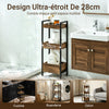 SoBuy FRG226-F Meuble Salle de Bain Rangement avec 3 paniers - Rangement Serviteur de Douche Étagère de Stockage Salle de Bain Petit Meuble WC Rangement 28x20x74 cm