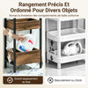 SoBuy FRG226-F Meuble Salle de Bain Rangement avec 3 paniers - Rangement Serviteur de Douche Étagère de Stockage Salle de Bain Petit Meuble WC Rangement 28x20x74 cm