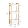 SoBuy FRG226-WN Etagère de Stockage, Étagère de Salle de Bain, Rangement Serviteur de Douche avec 3 paniers, Tour de Rangement