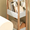 SoBuy FRG226-WN Etagère de Stockage, Étagère de Salle de Bain, Rangement Serviteur de Douche avec 3 paniers, Tour de Rangement