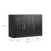 Prévente SoBuy FRG231-L-SCH Meuble Haut Salle de Bain Suspendu Armoire Murale avec Étagère Réglable et Porte Rangement Mural Compact pour Salle de Bain, WC ou Cuisine Noir 90x30x60 cm