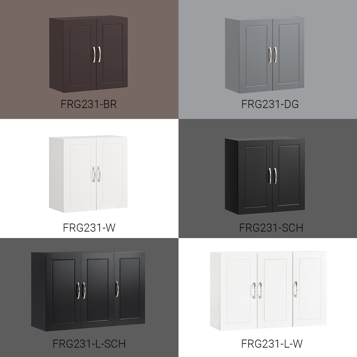 SoBuy FRG231-L-SCH Meuble Haut Suspendu Noir 90 cm avec 3 Portes et Étagère Réglable – MDF E1, Charge 36 kg, Sangle Anti-Basculement