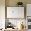 Prévente SoBuy FRG231-L-W Meuble Haut Suspendu 90 cm – 3 Portes, Étagère Réglable – Blanc