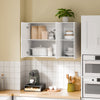 Prévente SoBuy FRG231-L-W Meuble Haut Suspendu 90 cm – 3 Portes, Étagère Réglable – Blanc