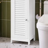SoBuy FRG236-WN Meuble Colonne de Salle de Bain Armoire Haute Meuble de Rangement avec étagères réglables, 1 Tiroir et 2 Portes