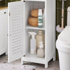 SoBuy FRG236-WN Meuble Colonne de Salle de Bain Armoire Haute Meuble de Rangement avec étagères réglables, 1 Tiroir et 2 Portes