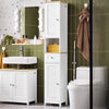 SoBuy FRG236-WN Meuble Colonne de Salle de Bain Armoire Haute Meuble de Rangement avec étagères réglables, 1 Tiroir et 2 Portes