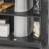 SoBuy FRG237-II-DG Meuble sous-Lavabo, Meuble sous Vasque avec Étagères Ajustables, Meuble de Salle de Bain en MDF, pour Colonne lavabo, Rangement avec Portes Anti-humidité, Gris, L60xP35xH58 cm