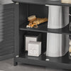SoBuy FRG237-II-DG Meuble sous-Lavabo, Meuble sous Vasque avec Étagères Ajustables, Meuble de Salle de Bain en MDF, pour Colonne lavabo, Rangement avec Portes Anti-humidité, Gris, L60xP35xH58 cm