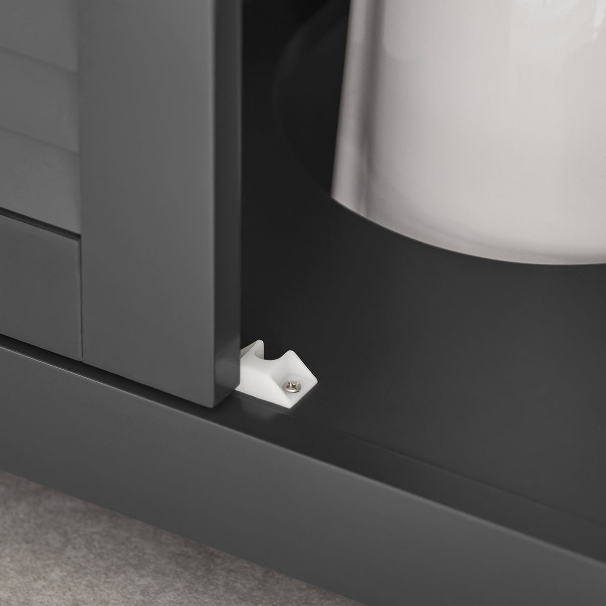 SoBuy FRG237-II-DG Meuble sous Lavabo avec Étagères Ajustables, Résistant à l’Humidité, pour Salle de Bain et WC, Rangement Optimisé – L60×P35×H58 cm, MDF, Gris